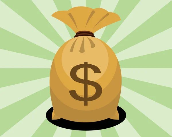 Money Bag Dollar Icon Vector Illustration Design — Wektor stockowy