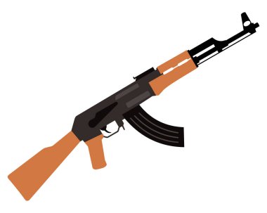 Beyaz arka plan üzerinde izole otomatik tüfek 