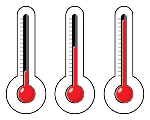 Vector Illustration Thermometer Icons — Stock vektor