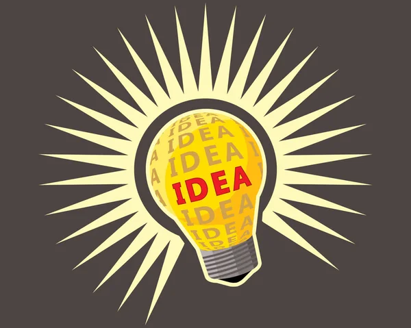 Light Bulb Idea Concept — Stock Vector