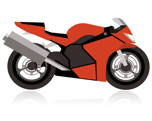 Concepto Abstracto Motocicleta Carreras Con Neumáticos Grandes — Archivo Imágenes Vectoriales