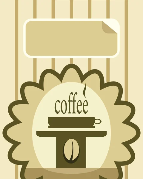 Coffee Card Concept Coffee Card Mock — Stock Vector