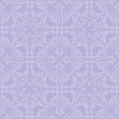 Soyut çiçeklerle kusursuz desen