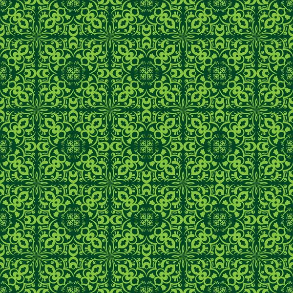Seamless Pattern Green Elements — 스톡 벡터