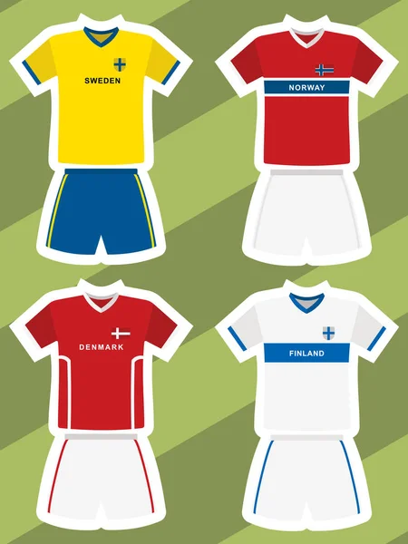 Football Jersey Soccer Team Vector Illustration — Wektor stockowy