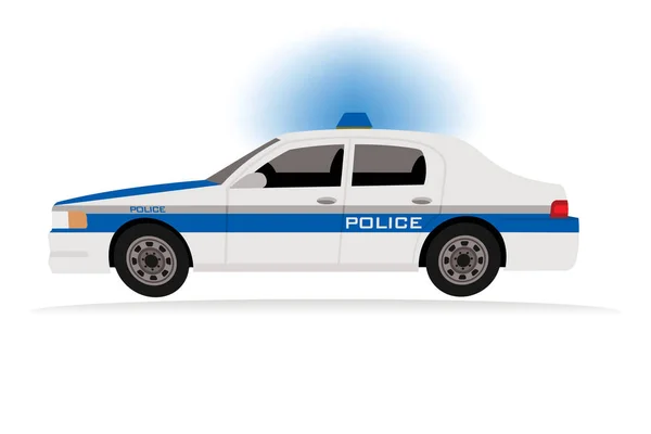 Значок Поліцейського Автомобіля Плоска Ілюстрація — стоковий вектор