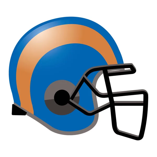 Futbol kask mavi ve turuncu renkli