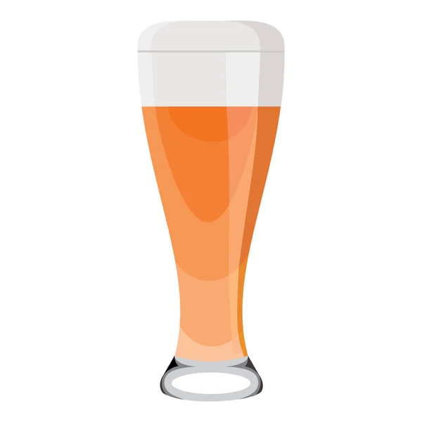 Bicchiere Birra Rossa Isolato Sfondo Bianco — Vettoriale Stock