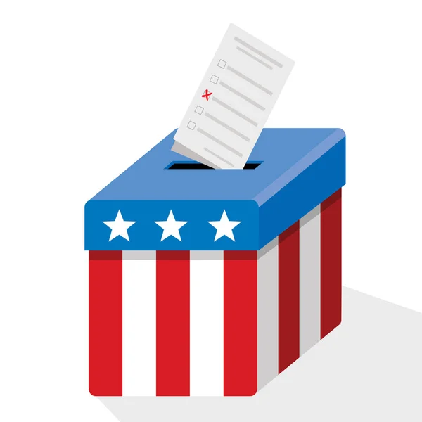 Voting Election Vote Ballot Box Flag Vector Illustration Design — Stock vektor