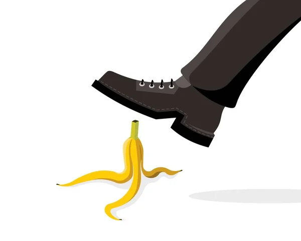 Shoe Banana Icon Flat Illustration Knife Vector Logo — ストックベクタ