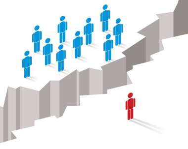 business concept with people figures . vector illustration