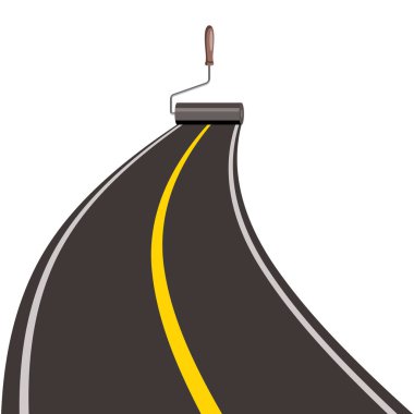 vector illustration of a road drawing 