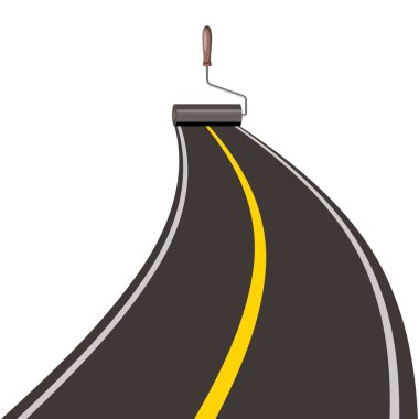 vector illustration of a road drawing 
