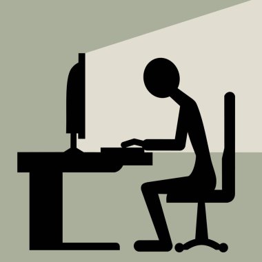 man with a computer working 