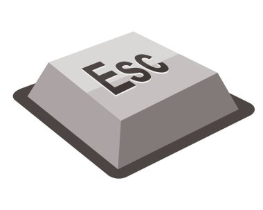 vector illustration of a button  esc