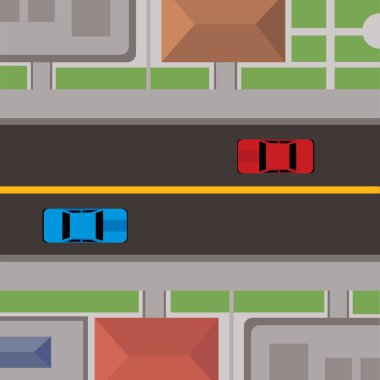 vector illustration of a street road 