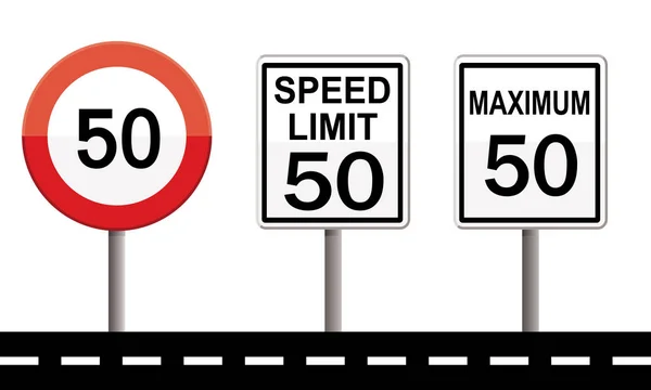 Speed Limit Signs Vector — Stock Vector