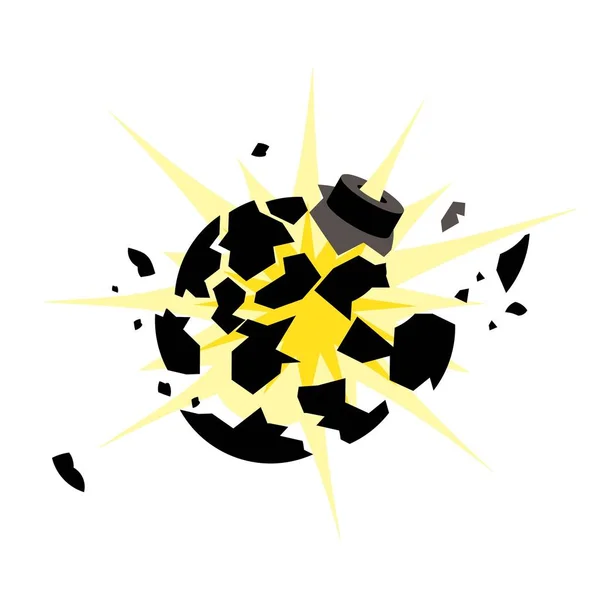 Vector Illustration Explosion Bomb — 图库矢量图片