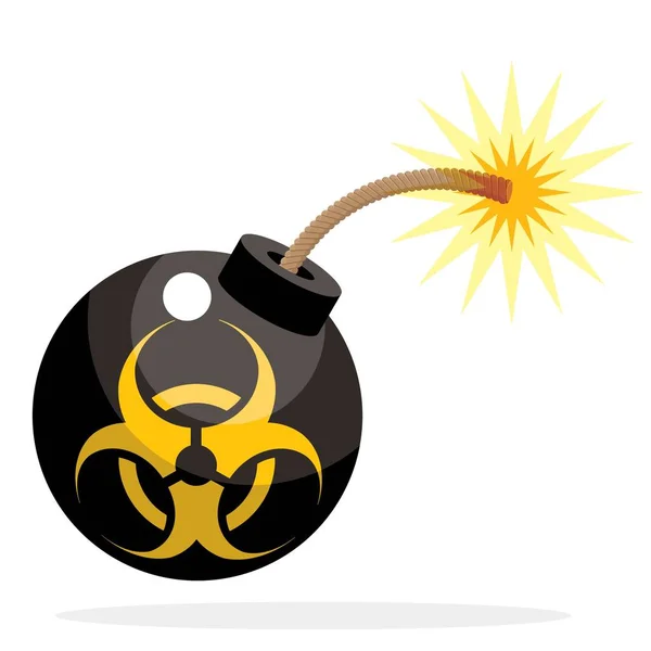 Bomb Icon Flat Illustration — ストックベクタ