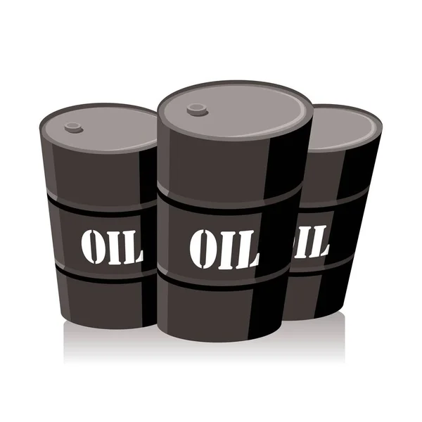 Oil Barrels Barrel Other Materials — Stock Vector