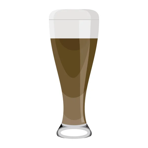 Beer Glass Icon Flat Illustration — Vettoriale Stock