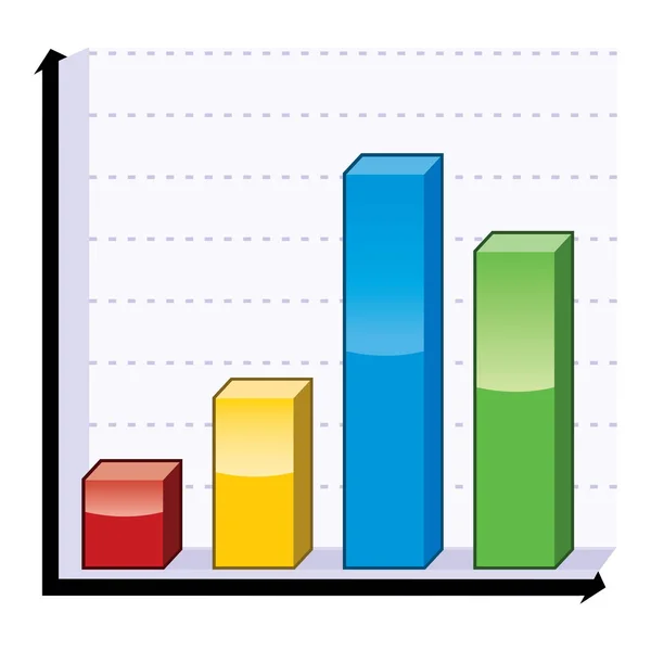 Ilustracja Wykresu Biznesowego Według Wektora — Wektor stockowy