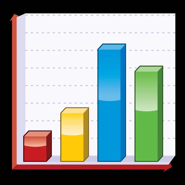 Ilustración Vectorial Del Gráfico Empresarial — Vector de stock