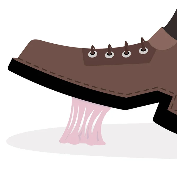 Cartoon Shoe Chewing Gum — Stockvektor