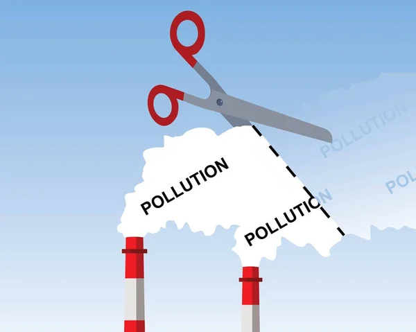 Illustration Pollution Concept — Archivo Imágenes Vectoriales