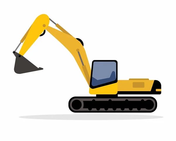 Excavator Icon Cartoon Illustration Bulldozer Vector Icons Web — Vector de stock