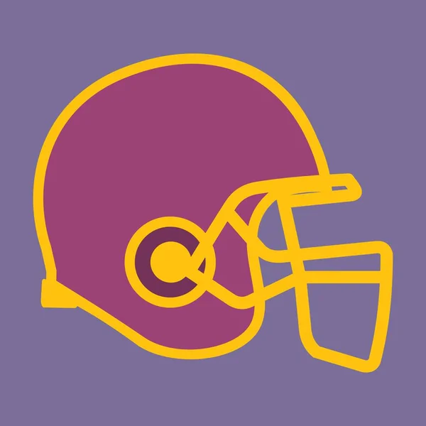 Football Helmet Icon Outline Illustration — Archivo Imágenes Vectoriales