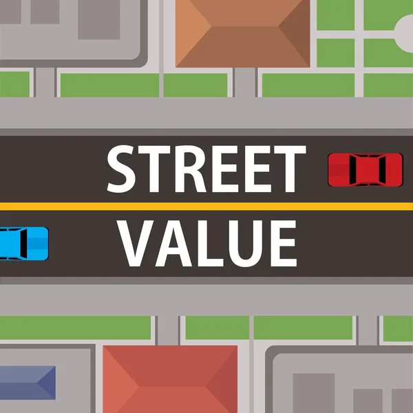 Road Street Value — Stockvector