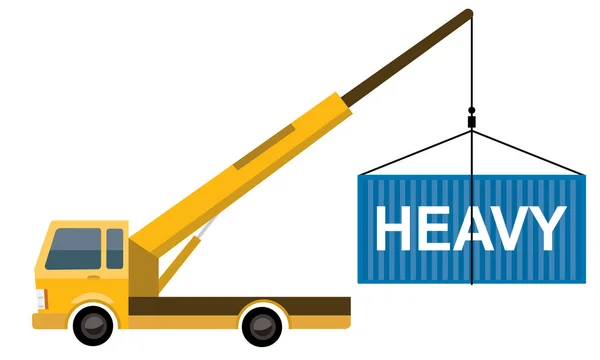 Crane Hook Cargo Container Vector Illustration — Vector de stock