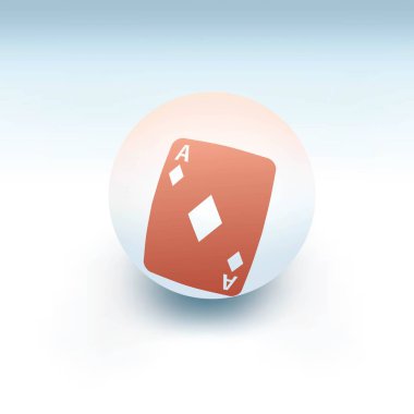 casino  card isolated on white background. colorful banner. vector illustration