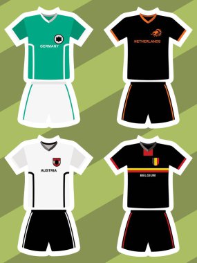 football jersey soccer sport background vector illustration