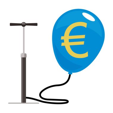 vector illustration of a  pump and euro 