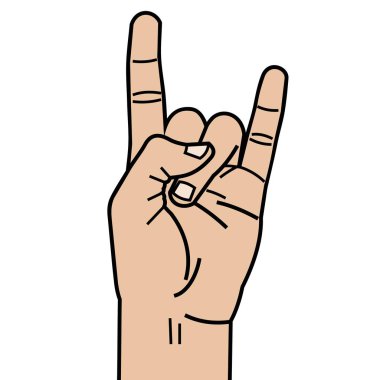 El hareketi beyaz arkaplanda izole edildi