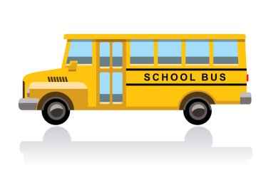 school bus icon. cartoon  vector illustration on white background