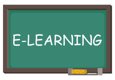 e-öğrenmenin vektör illüstrasyonu 