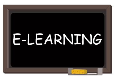 e-öğrenmenin vektör illüstrasyonu 