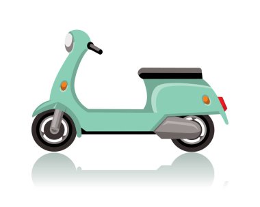 scooter icon. isometric of retro motorbike vector illustration.