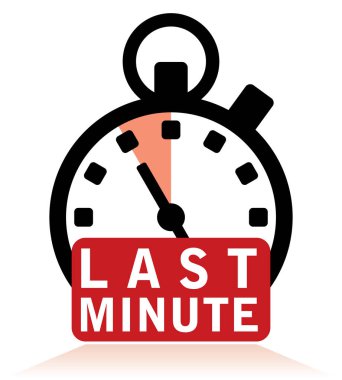 last minute  vector illustration