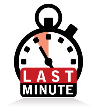 last minute vector illustration