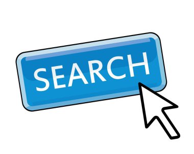 search blue web icon on white background