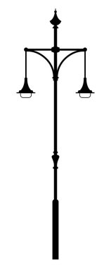 sokak lambaları beyaz zemin üzerine izole