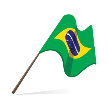 Brezilya bayrağı, vektör çizimi
