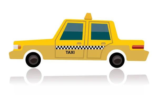 Yellow Taxi Car Icon Vector Illustration — Stockvector