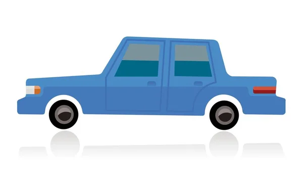 蓝色汽车图标 矢量图 — 图库矢量图片