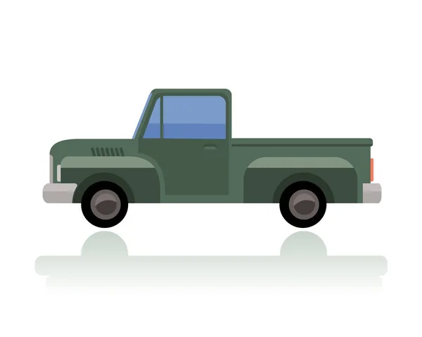 Auto Ikone Flache Illustration Von Pickup Truck Vektor Icons Für — Stockvektor