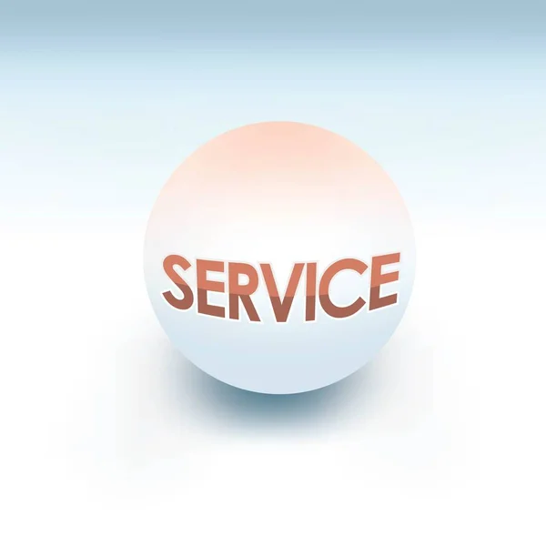 Service Icon Paper Art Style Vector Illustration — Image vectorielle